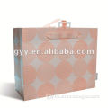 2012 fashional orange gift paper bag with ribbon handle